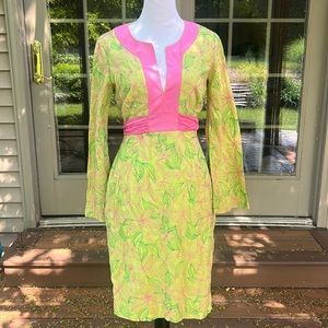 Lilly Pulitzer long-sleeved embroidered dress